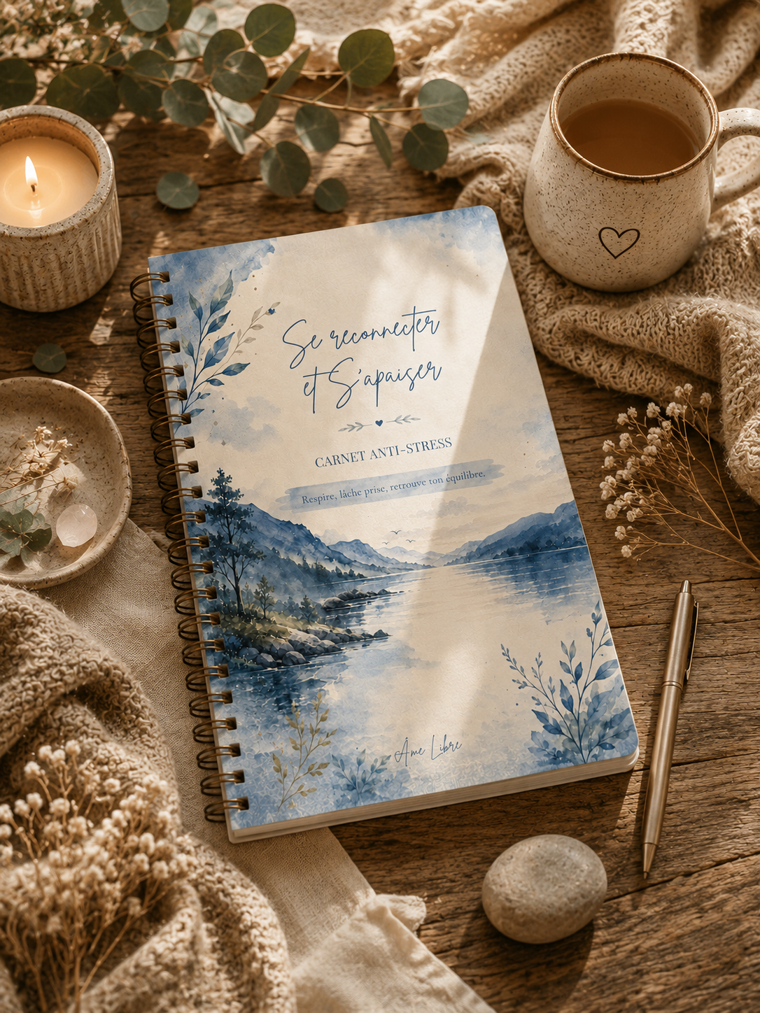 Carnet anti-stress Se reconnecter & S’apaiser de la collection Signature Âme Libre